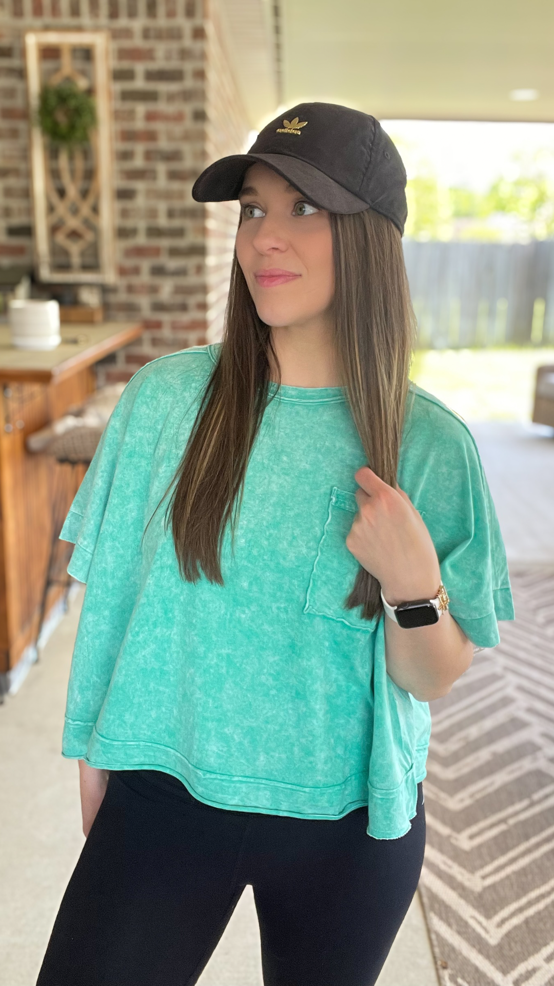 Washed Oversize Crop Tee