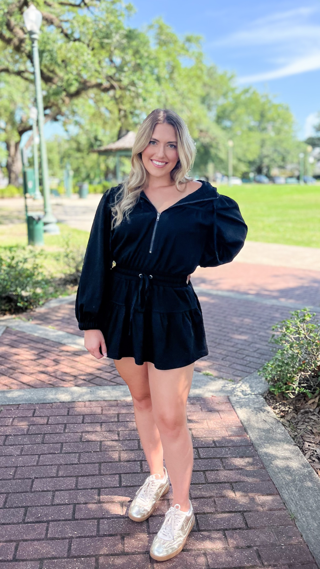 Long Sleeve Hooded Mini Dress
