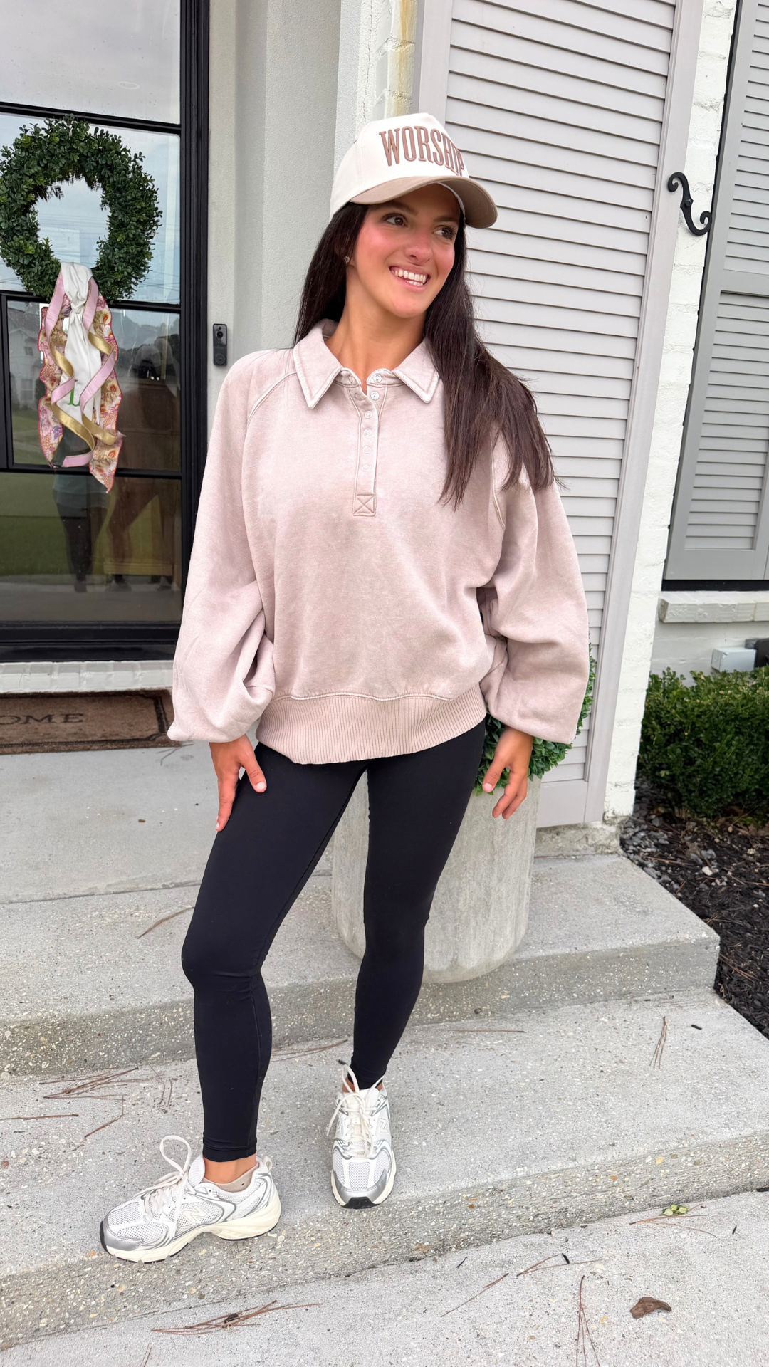 Ash Mocha Acid Wash Pullover
