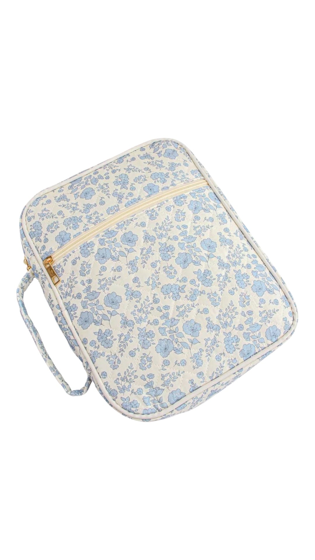 Blue Floral Bible Carrier