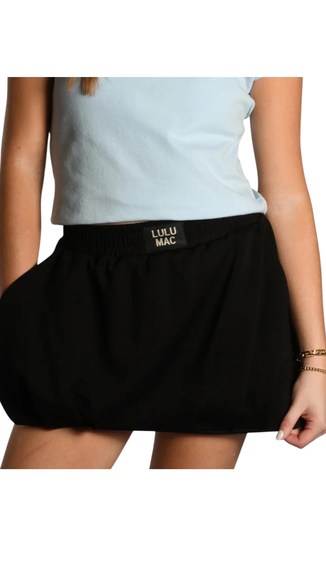 Lulu Mac Bubble Skirt-Black