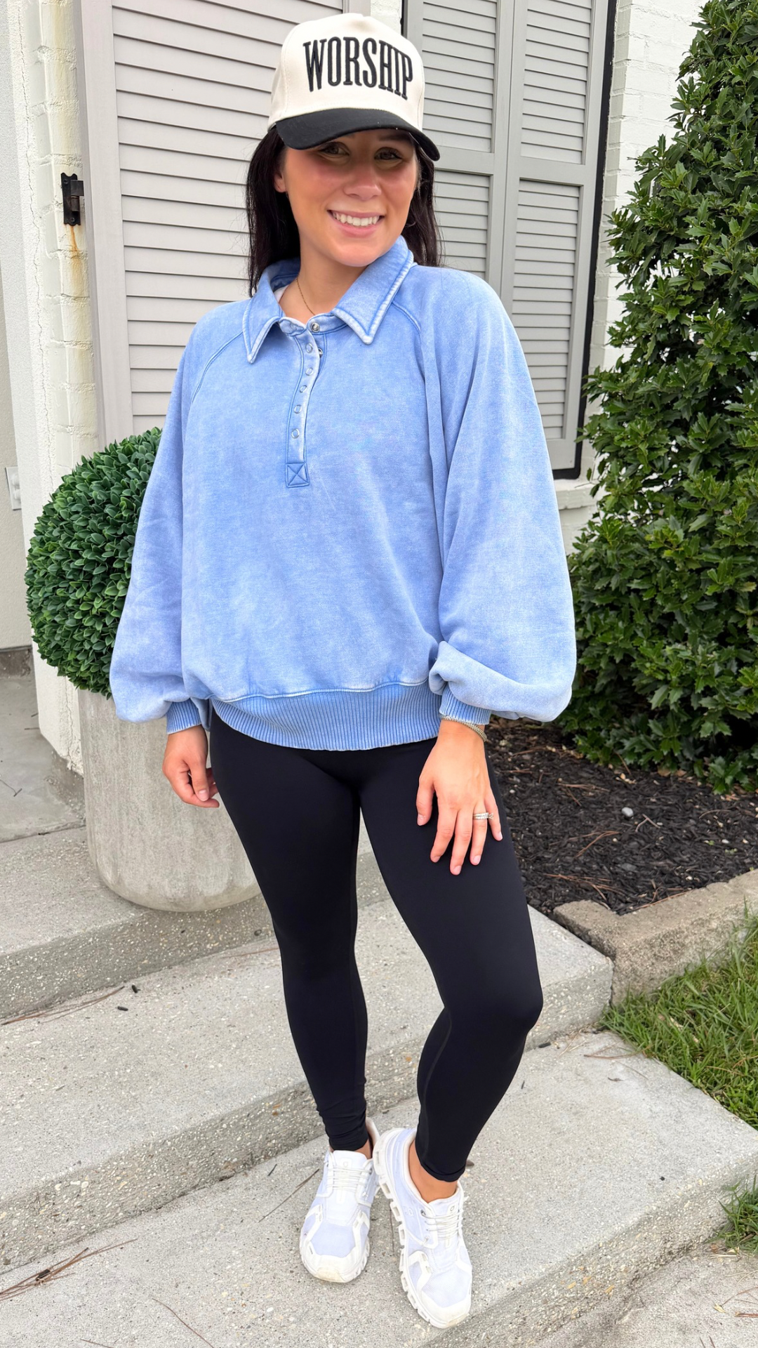 Blue Acid Wash Pullover