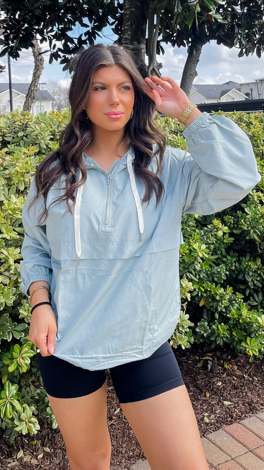 Quarter Zip Pocket Windbreaker