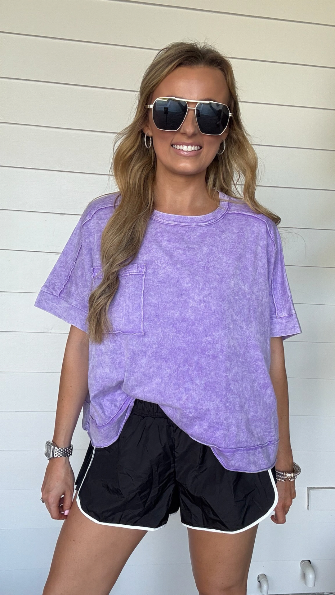 Washed Oversize Crop Tee