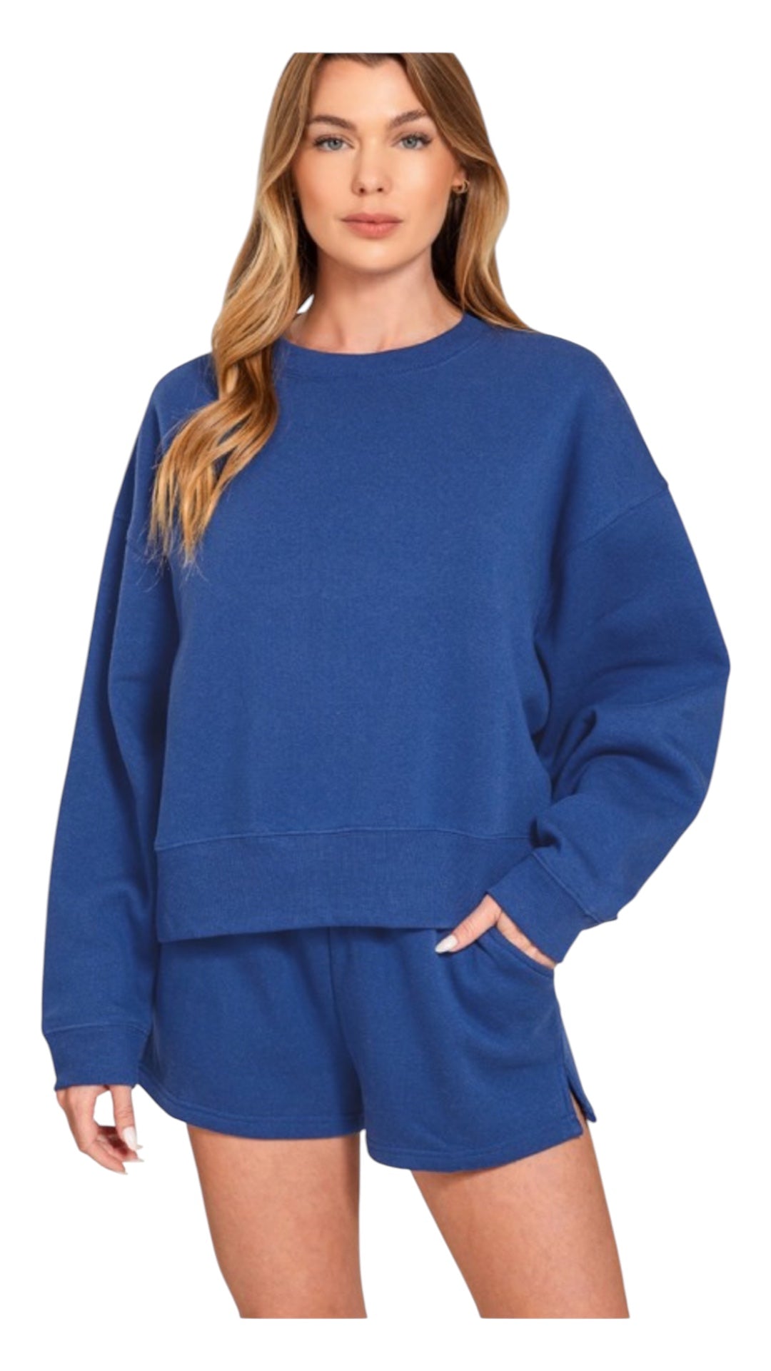 Lt Navy Fleece Set