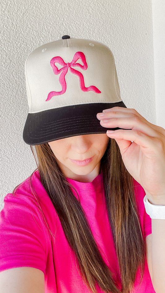 Pink Bow Trucker Hat
