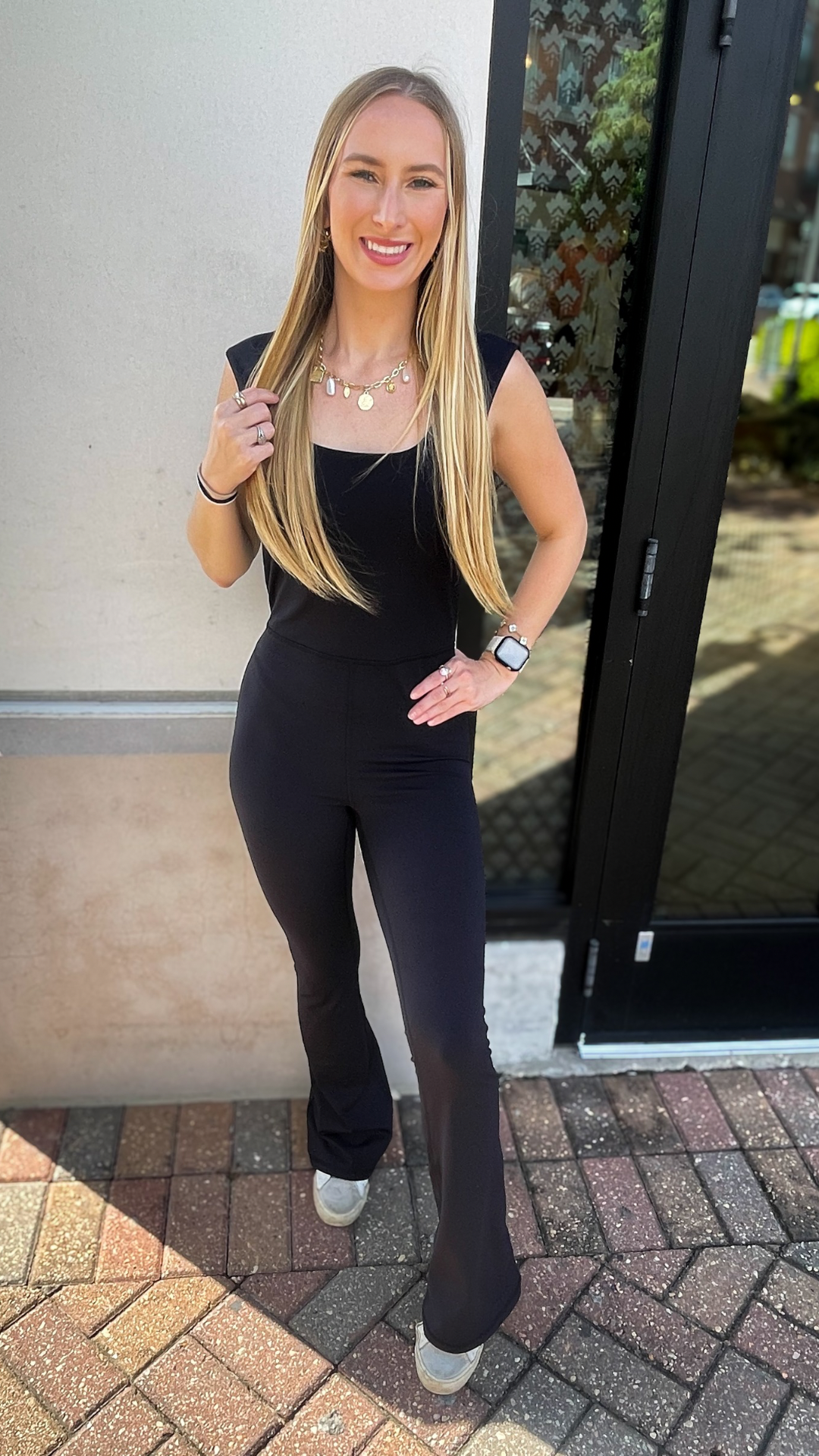 Twisted Back Flared Jumpsuit