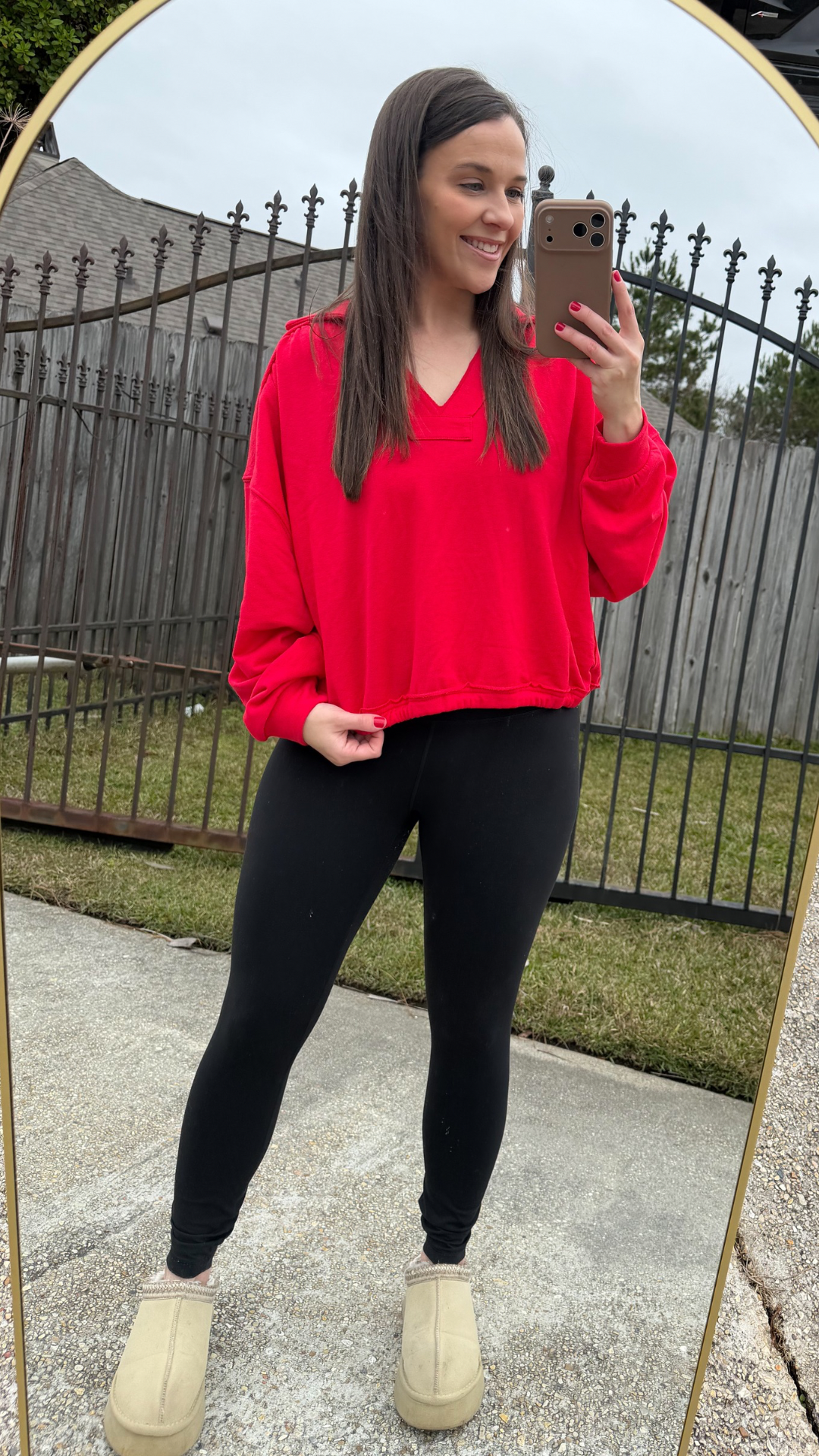 French Terry Collared Pullover