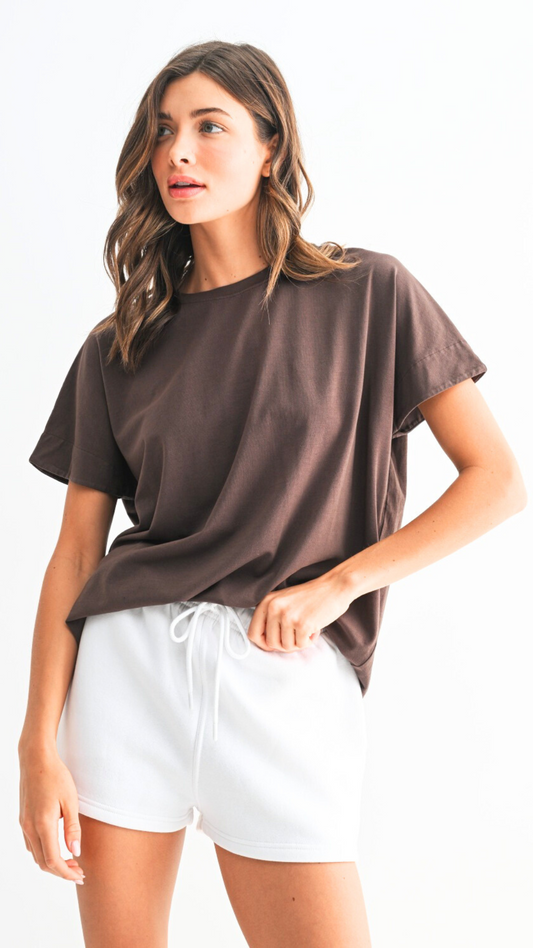 Pima Cotton Slouchy Tee