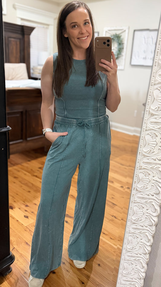 On The Go Washed Tank Set