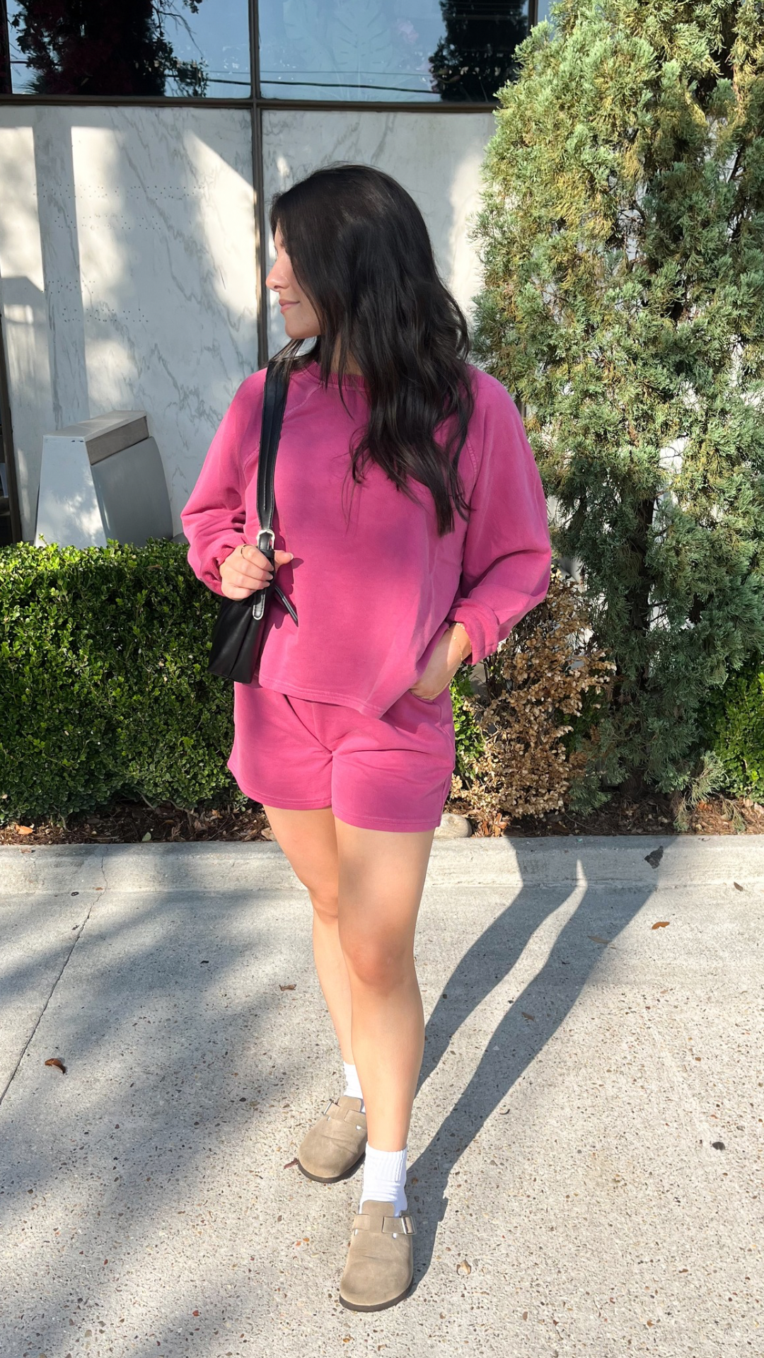 Washed Pullover & Shorts Set