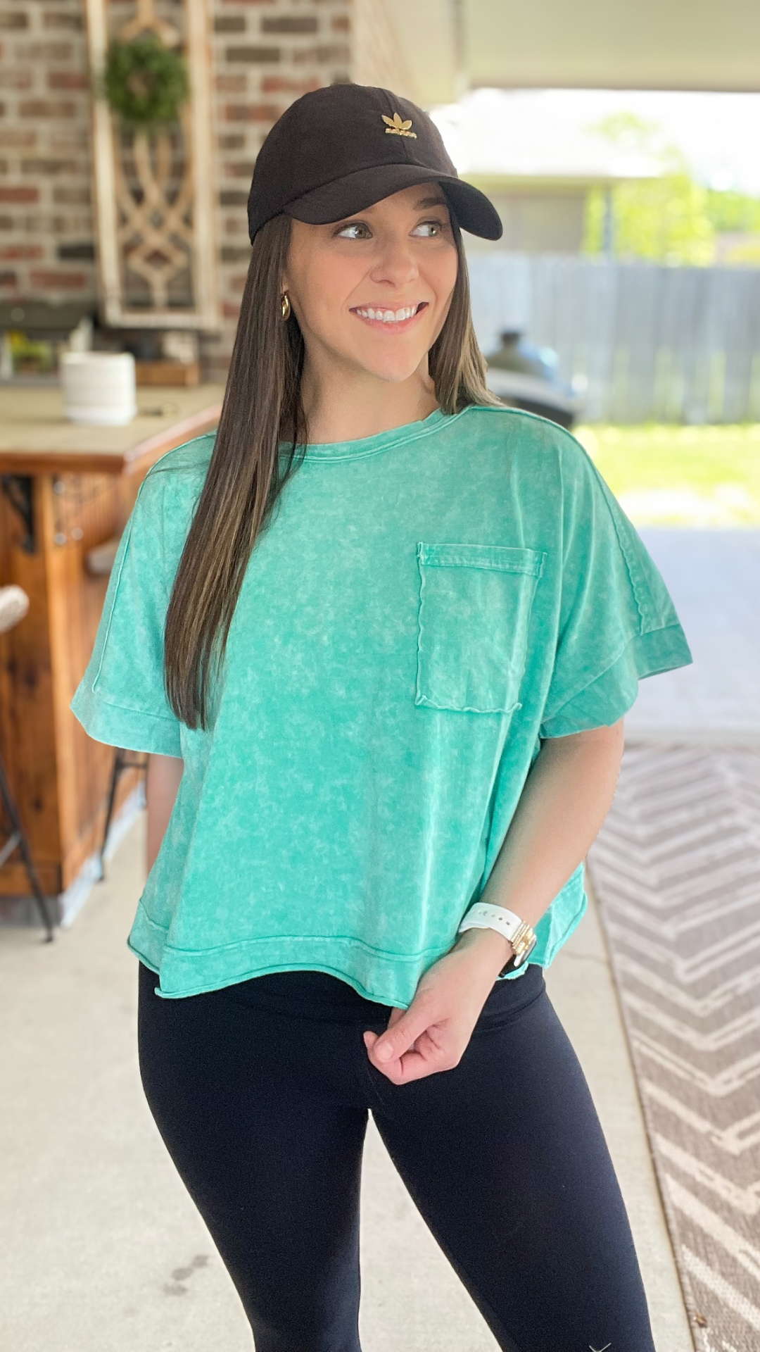 Washed Oversize Crop Tee