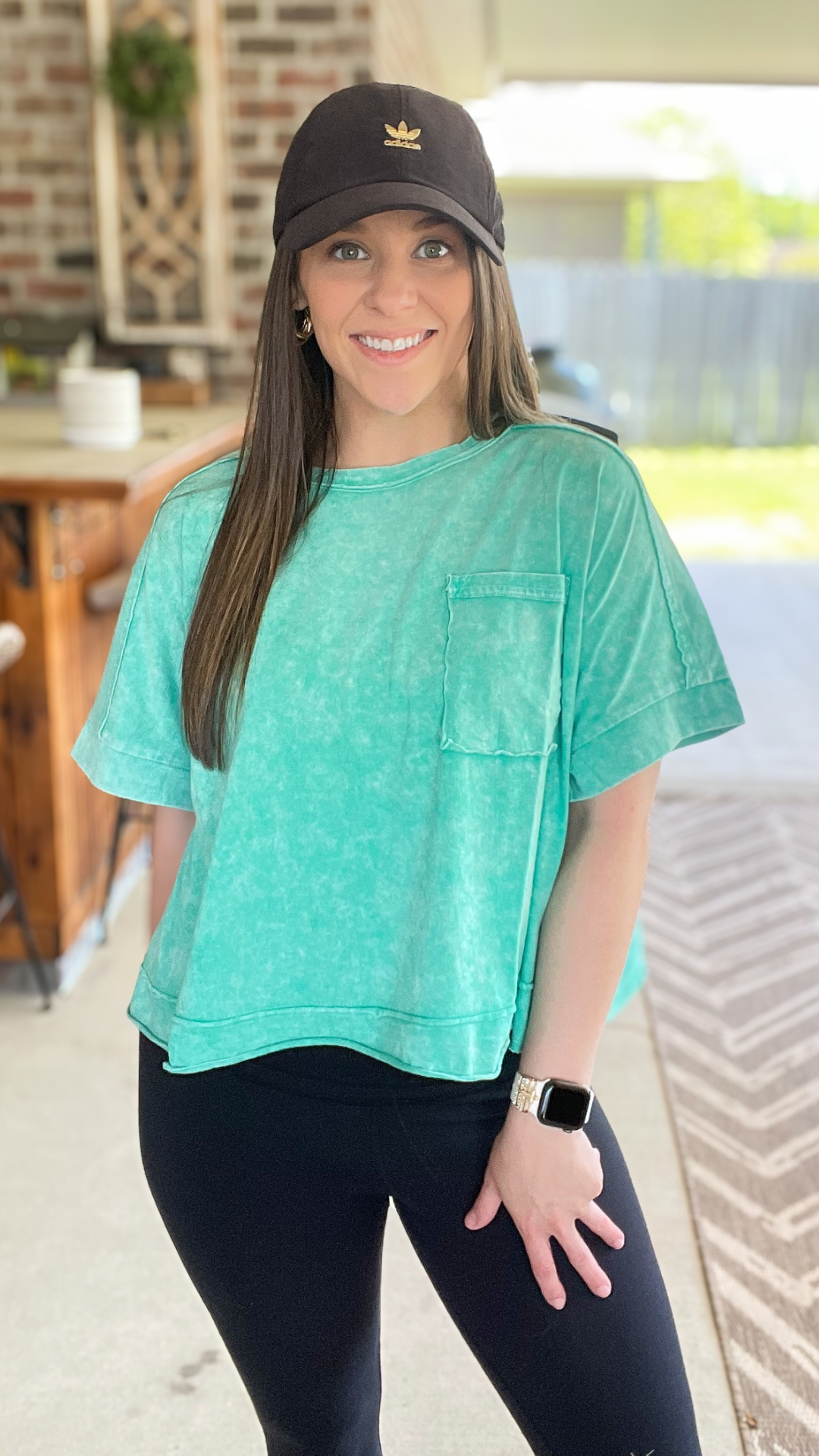 Washed Oversize Crop Tee