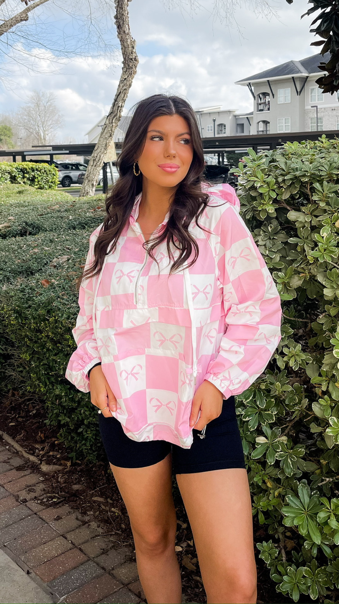 Coquette Checker Print Pullover