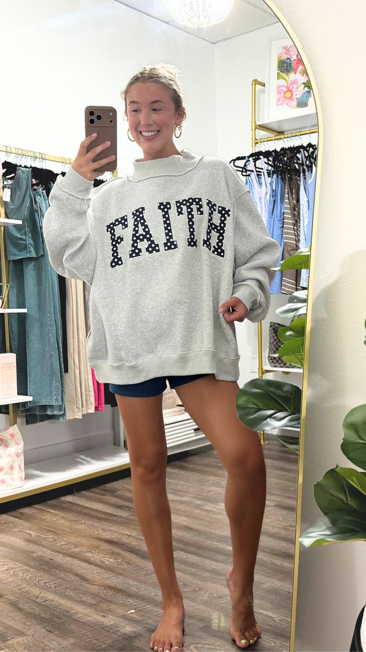 Faith Polka Dot Mockneck