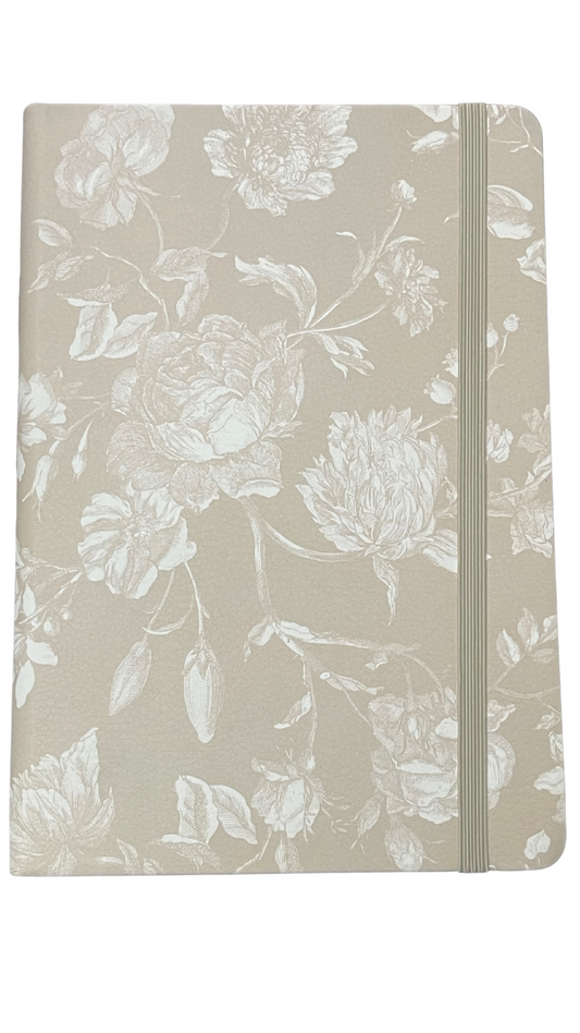 Beige Floral Journal