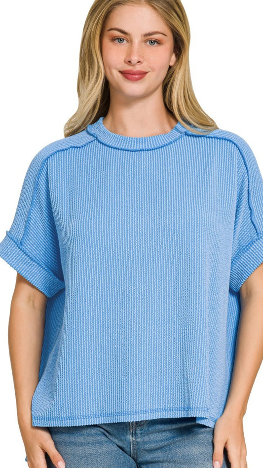 Ribbed Relaxed Knit Top