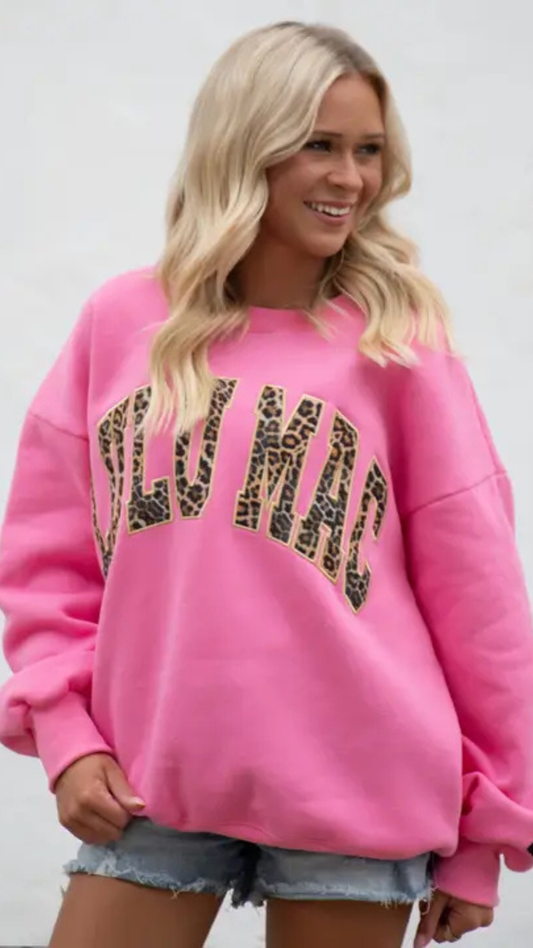 Lulu Mac Bubblegum Leopard Sweatshirt