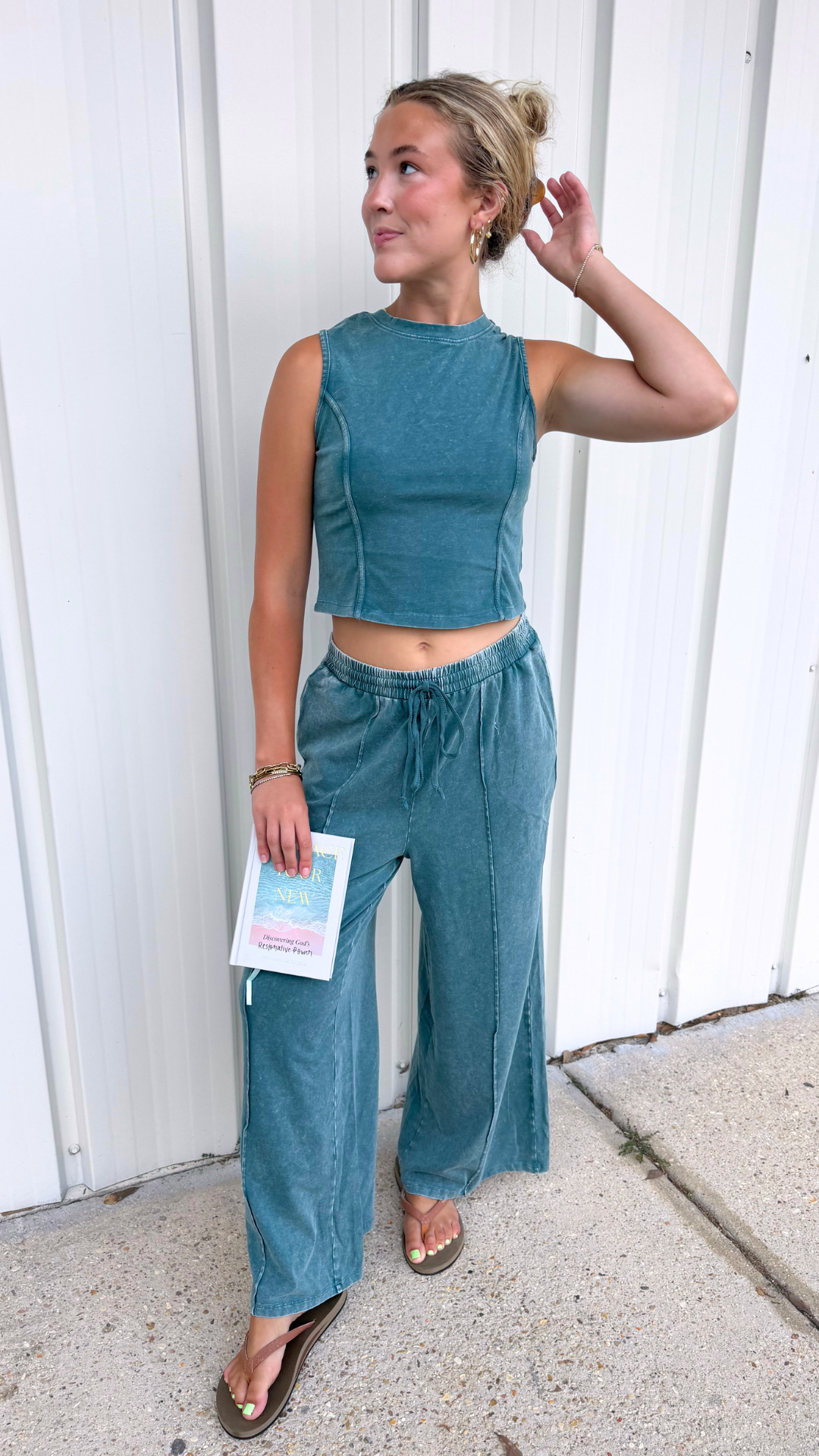 On The Go Washed Tank Set