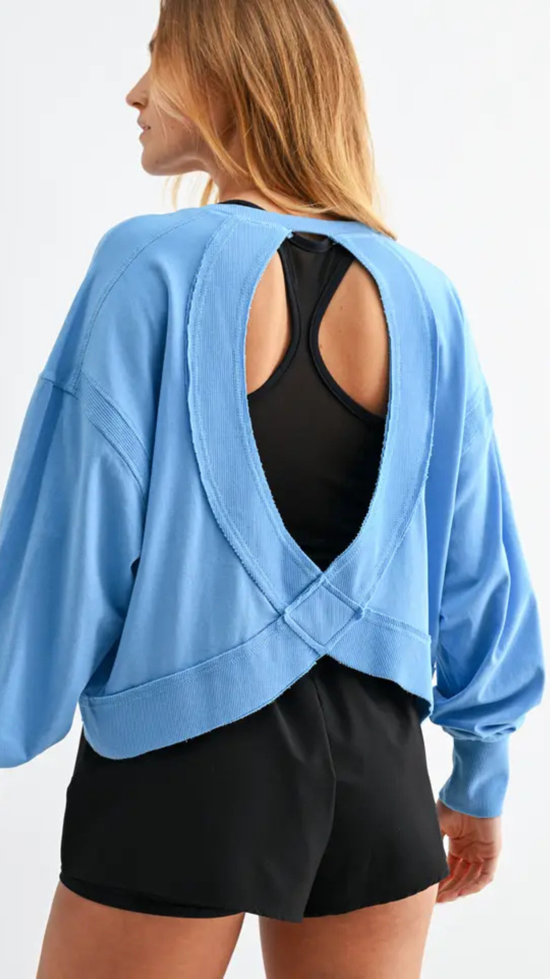 Pima Open Back Long Sleeve