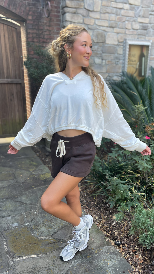 Cotton Terry Slouchy Top
