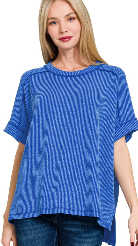 Ribbed Relaxed Knit Top