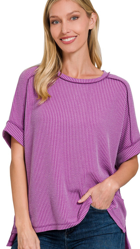 Ribbed Relaxed Knit Top