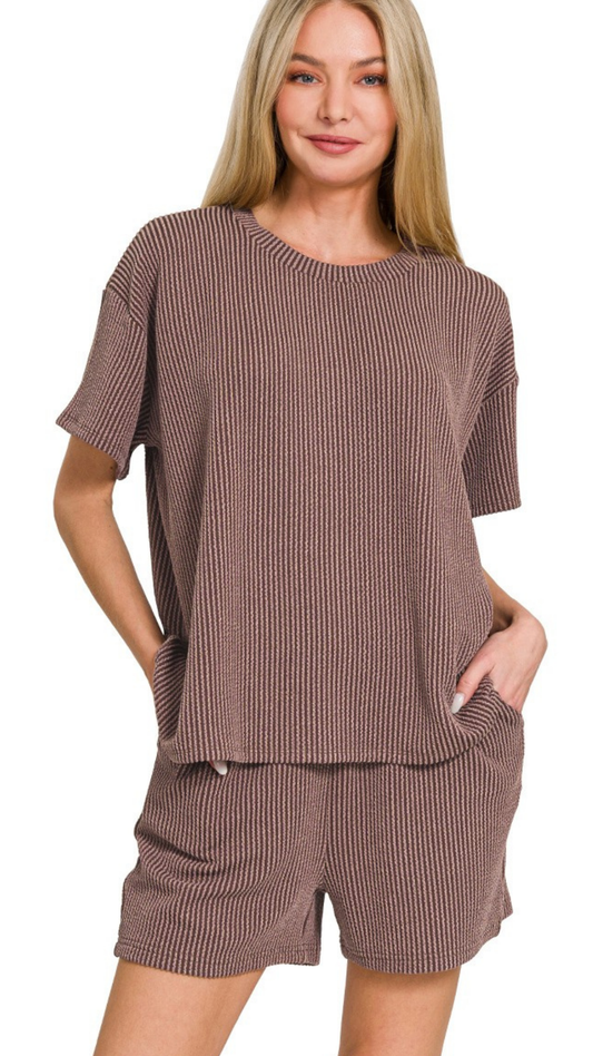 Ribbed Short Set