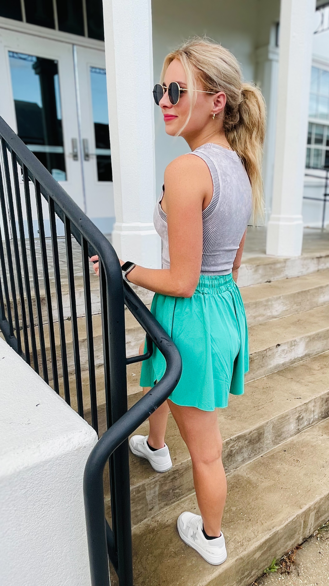Stone Washed Ribbed Crop Top