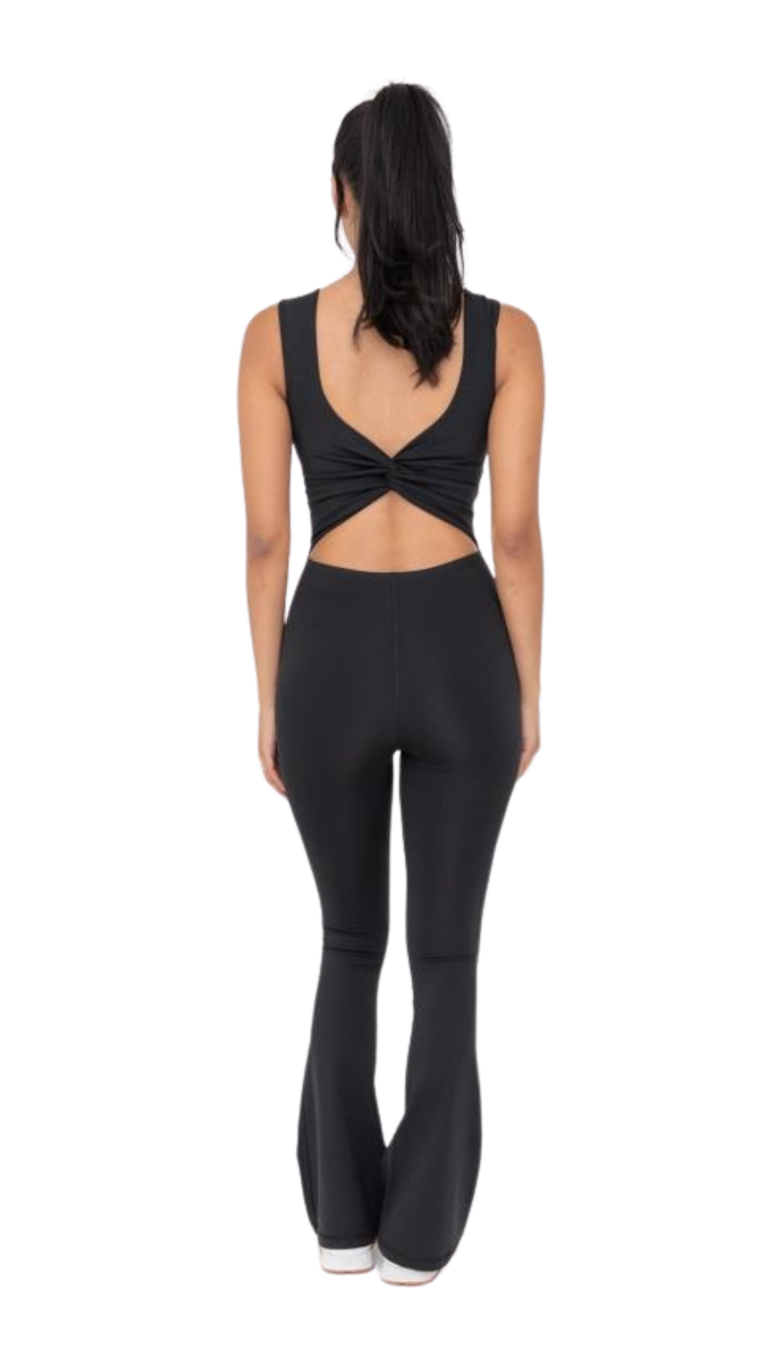 Twisted Back Flared Jumpsuit