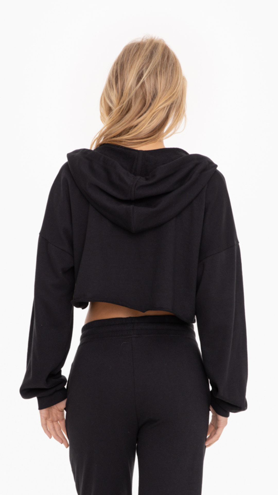 Crop Zip Up Terry Jacket