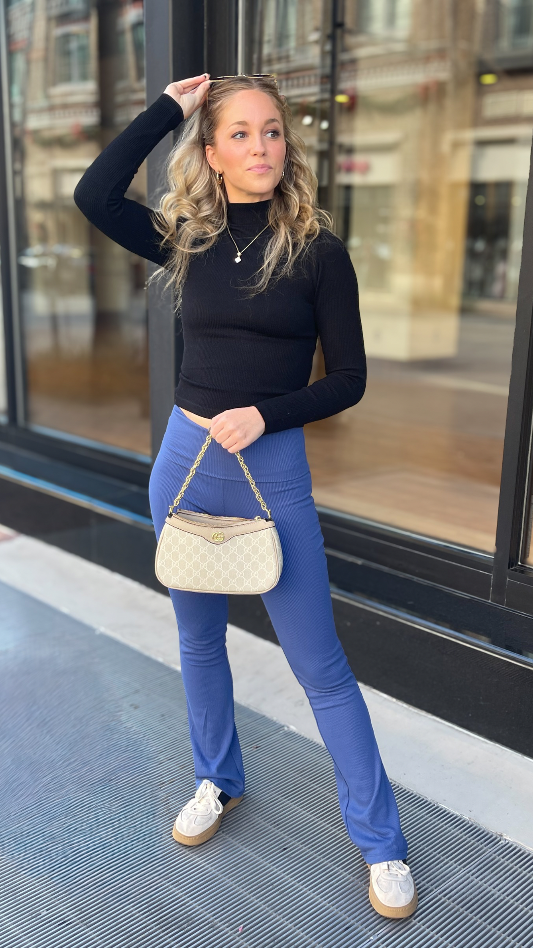 Ribbed Foldover Flares