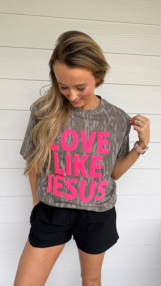 Love Like Jesus Camo Tee