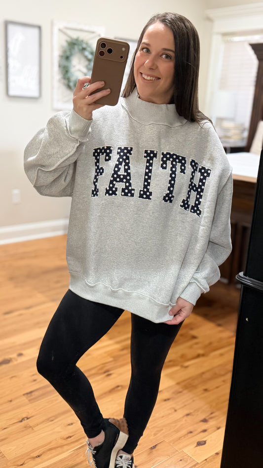 Faith Polka Dot Mockneck