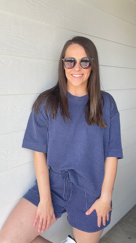 Ribbed Short Set