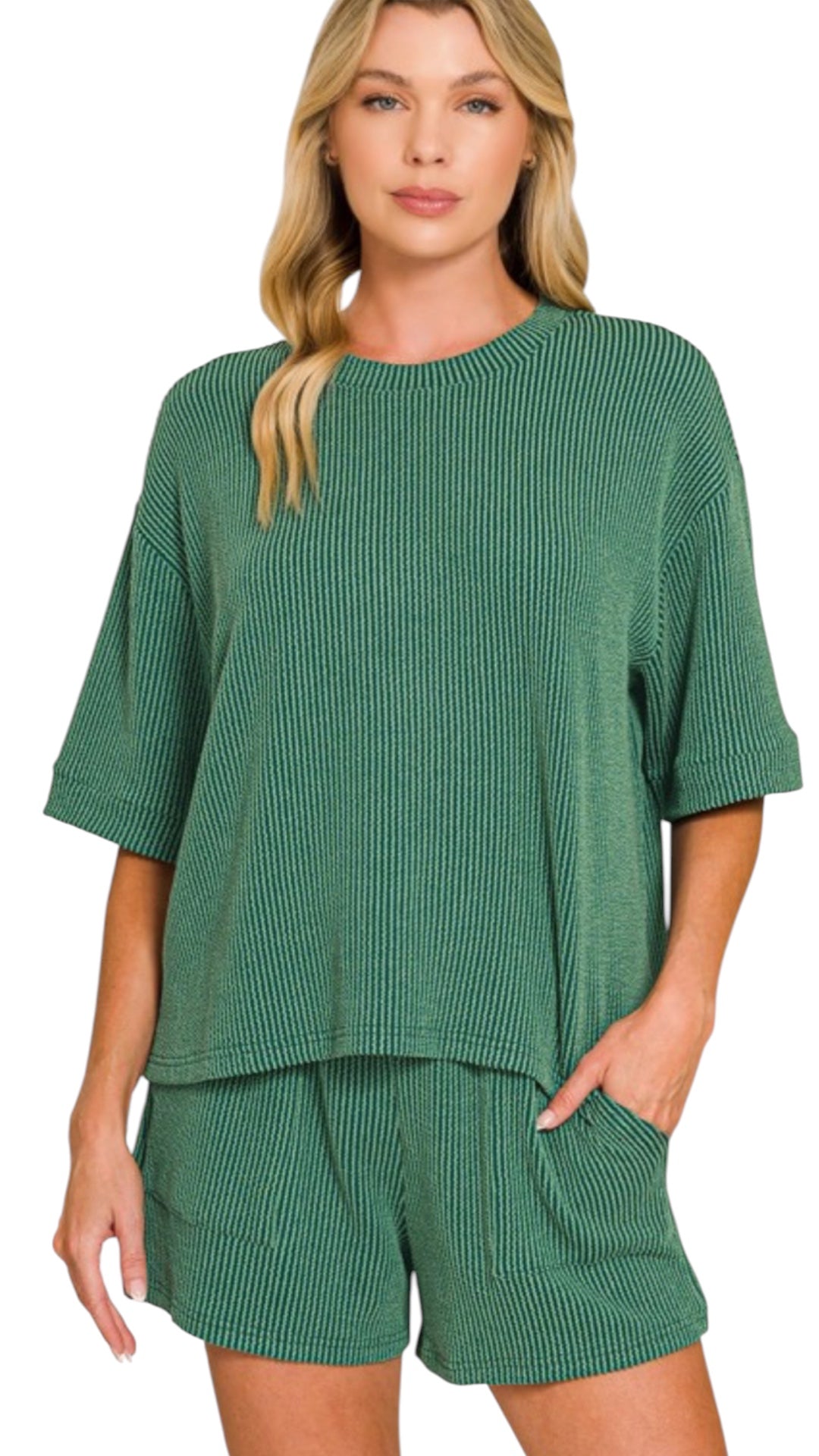 Ribbed Short Set