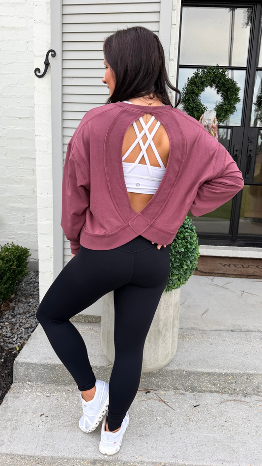 Pima Cotton Open Back LS
