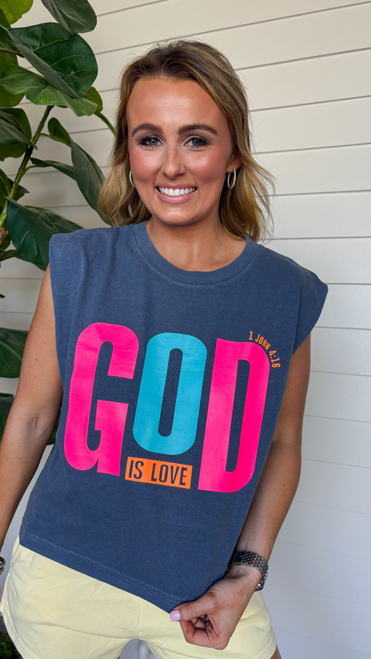 God Is Love Muscle Tee