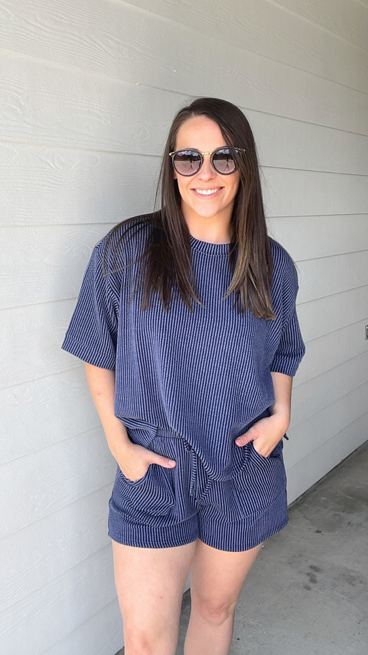Ribbed Short Set