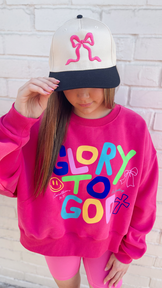 Glory To God Crop Sweatshirt