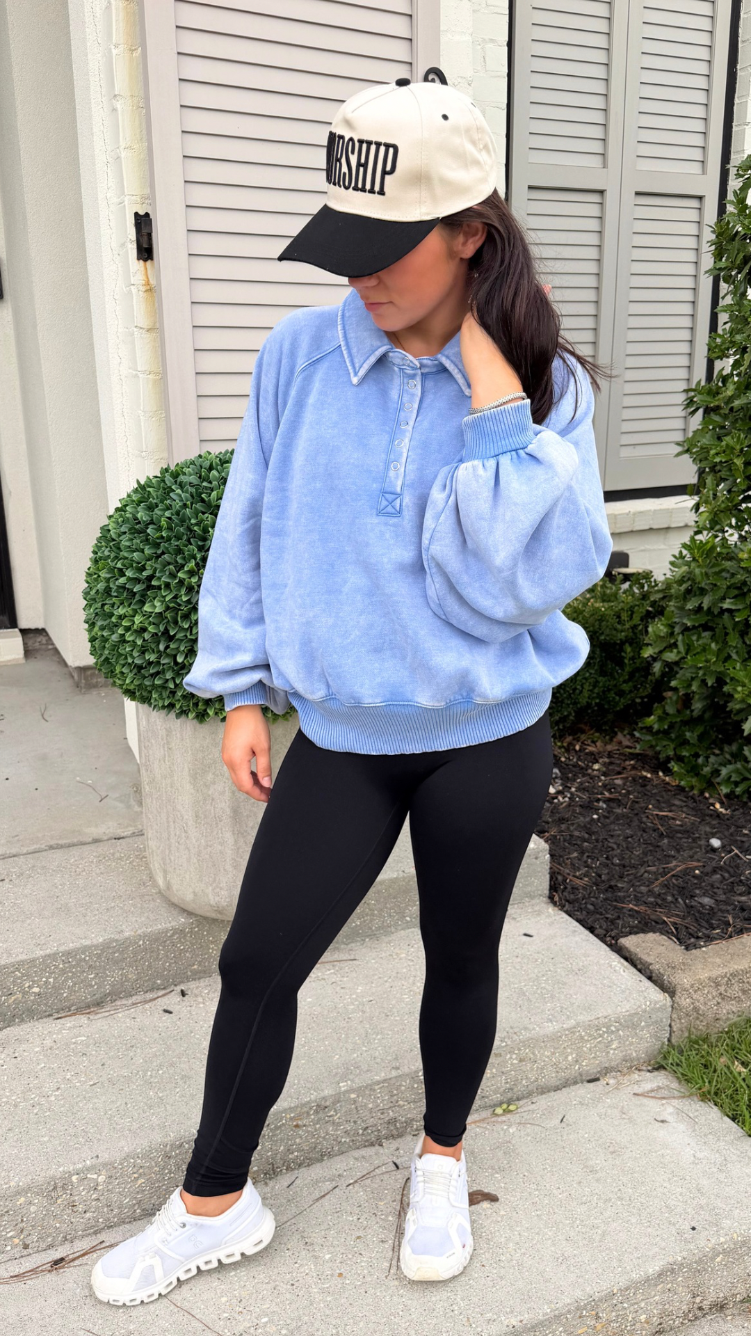 Blue Acid Wash Pullover
