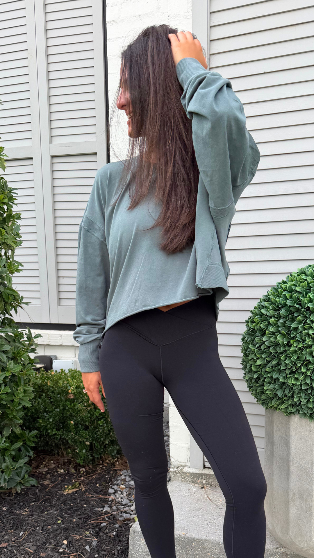 Pima Cotton Open Back LS