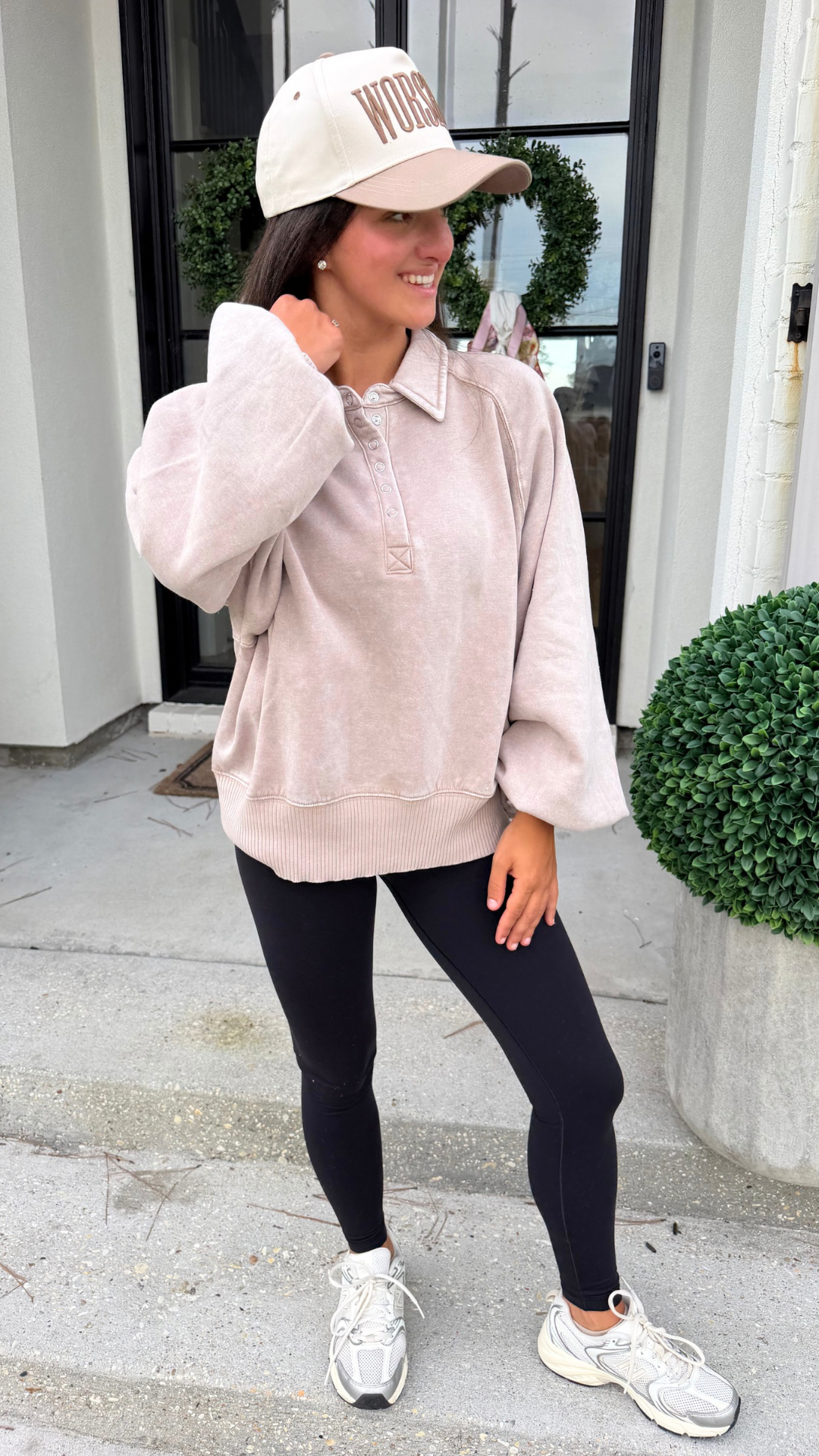 Ash Mocha Acid Wash Pullover