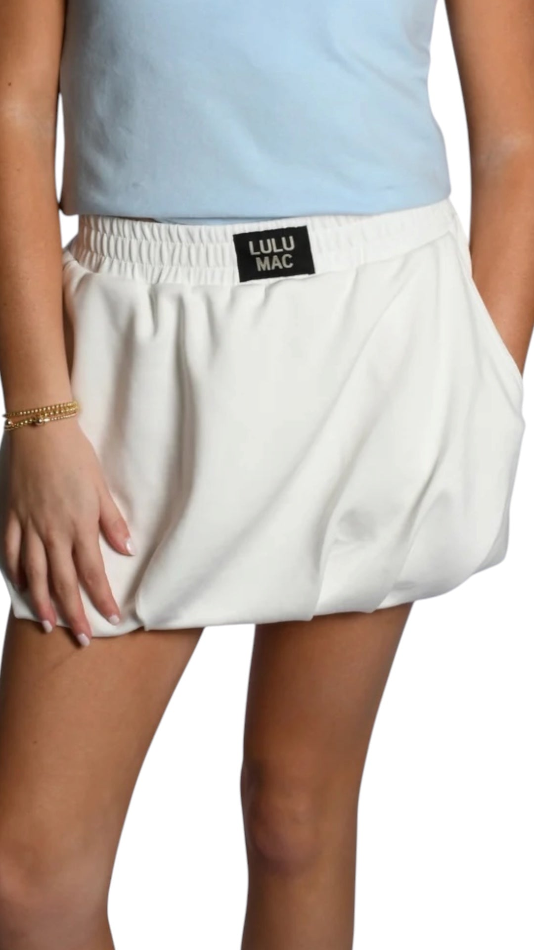 Lulu Mac Bubble Skirt-White