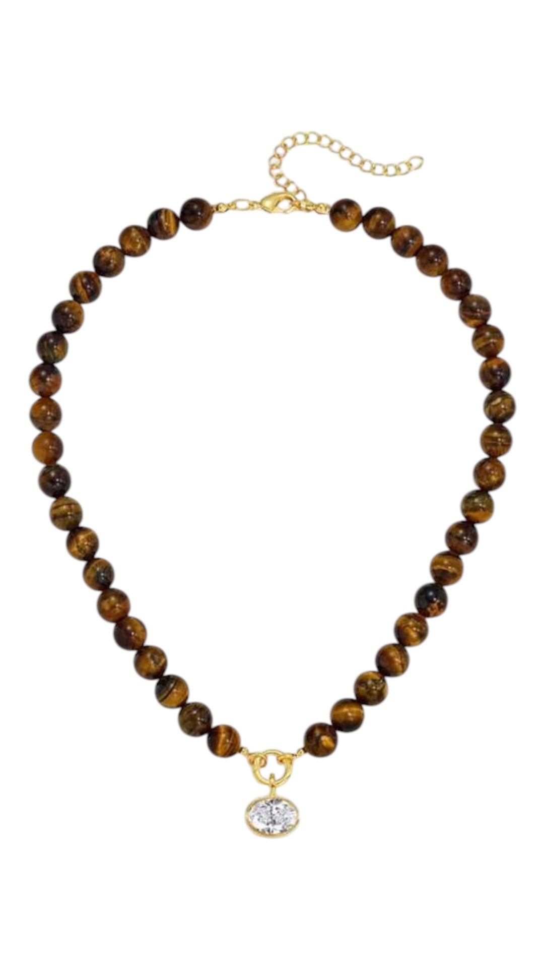 Brown Stone Bead Necklace