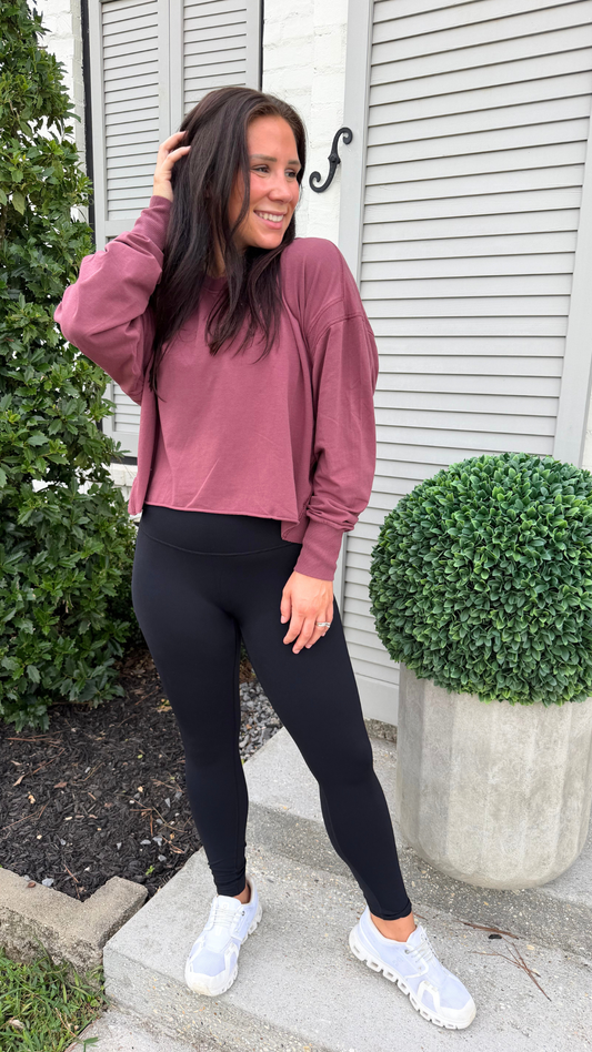 Pima Cotton Open Back LS