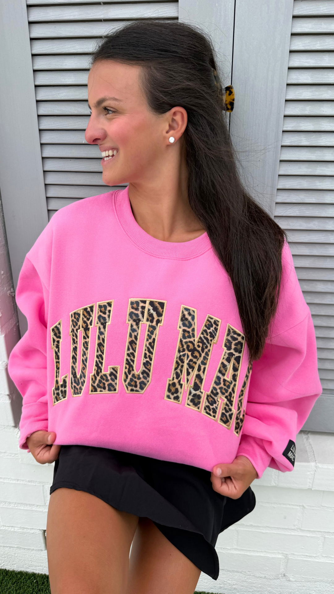 Lulu Mac Bubblegum Leopard Sweatshirt