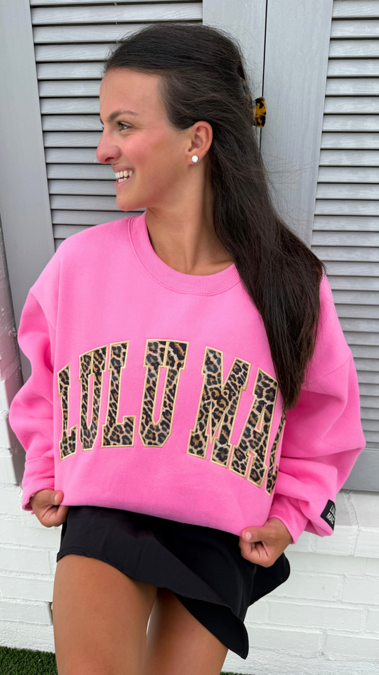 Lulu Mac Bubblegum Leopard Sweatshirt