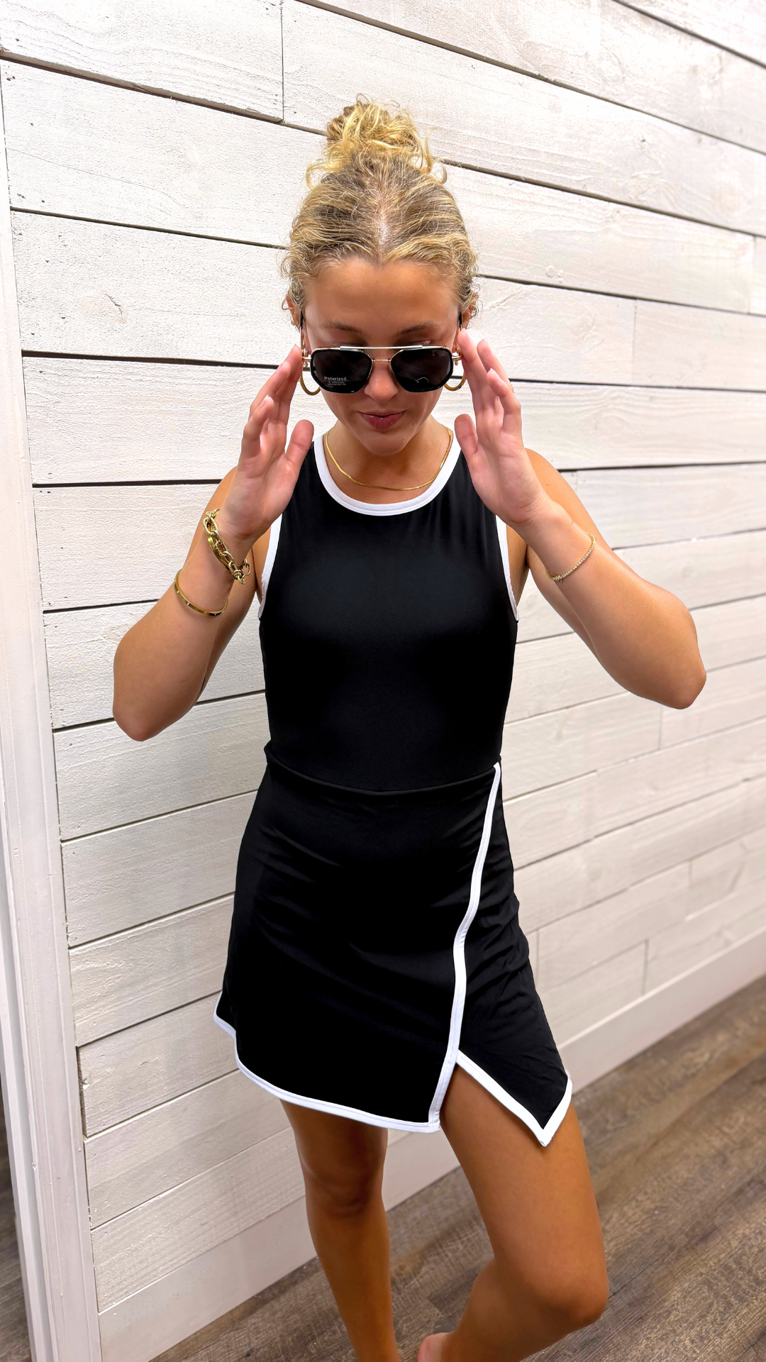 Sculpted Contrast Active Dress