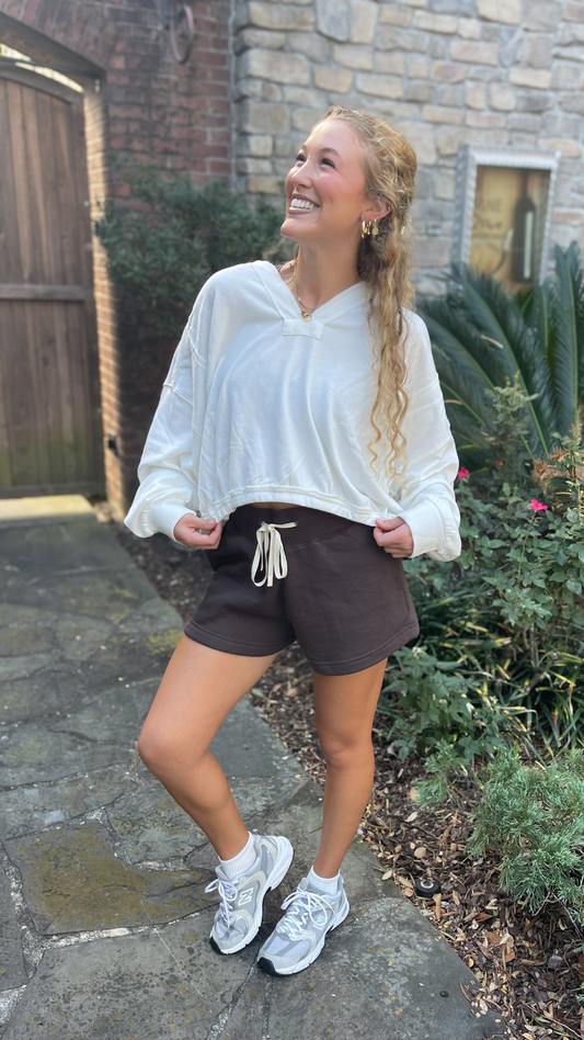 Cotton Terry Slouchy Top